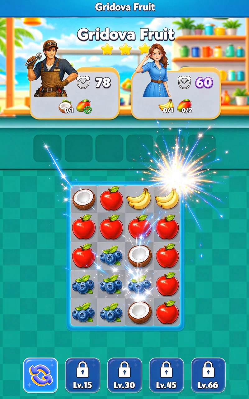 Gridova Fruit duel in progress